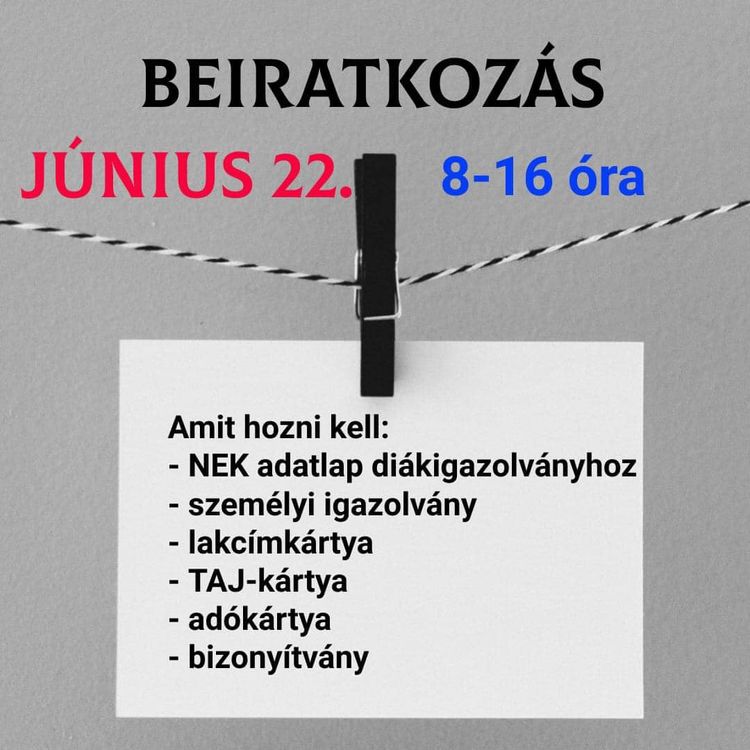 Beiratkozás 9. évfolyamra